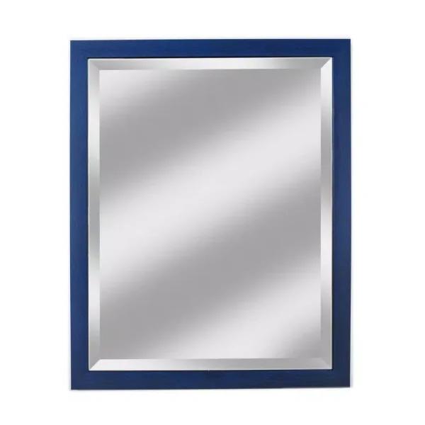 Alpine Art & Mirror Harbour Weathered Blue Beveled Glass Accent Mirror, 33 x 33 in.