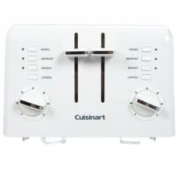 Cuisinart Compact 4-Slice White Wide Slot Toaster with Crumb Tray thumbnail 4