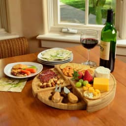 Unbranded Picnic at Ascot Florence Transforming Bamboo Cheese Board Set with Stainless Steel Tools thumbnail 3