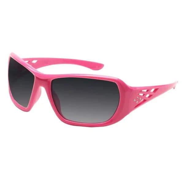 Girl Power At Work Rose Ladies Eye Protection Safety Glasses, Pink Frame with Gray Lenses