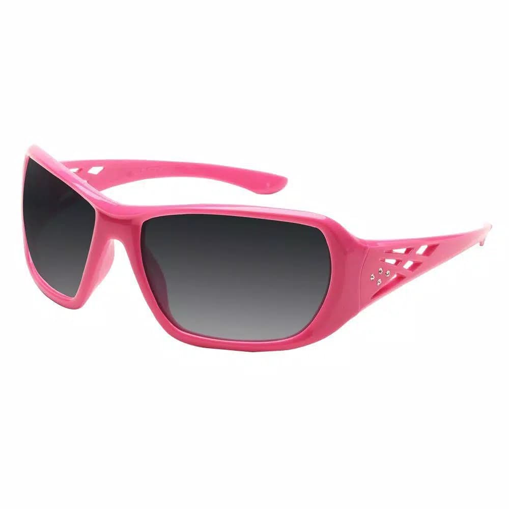 Girl Power At Work Rose Ladies Eye Protection Safety Glasses, Pink Frame with Gray Lenses
