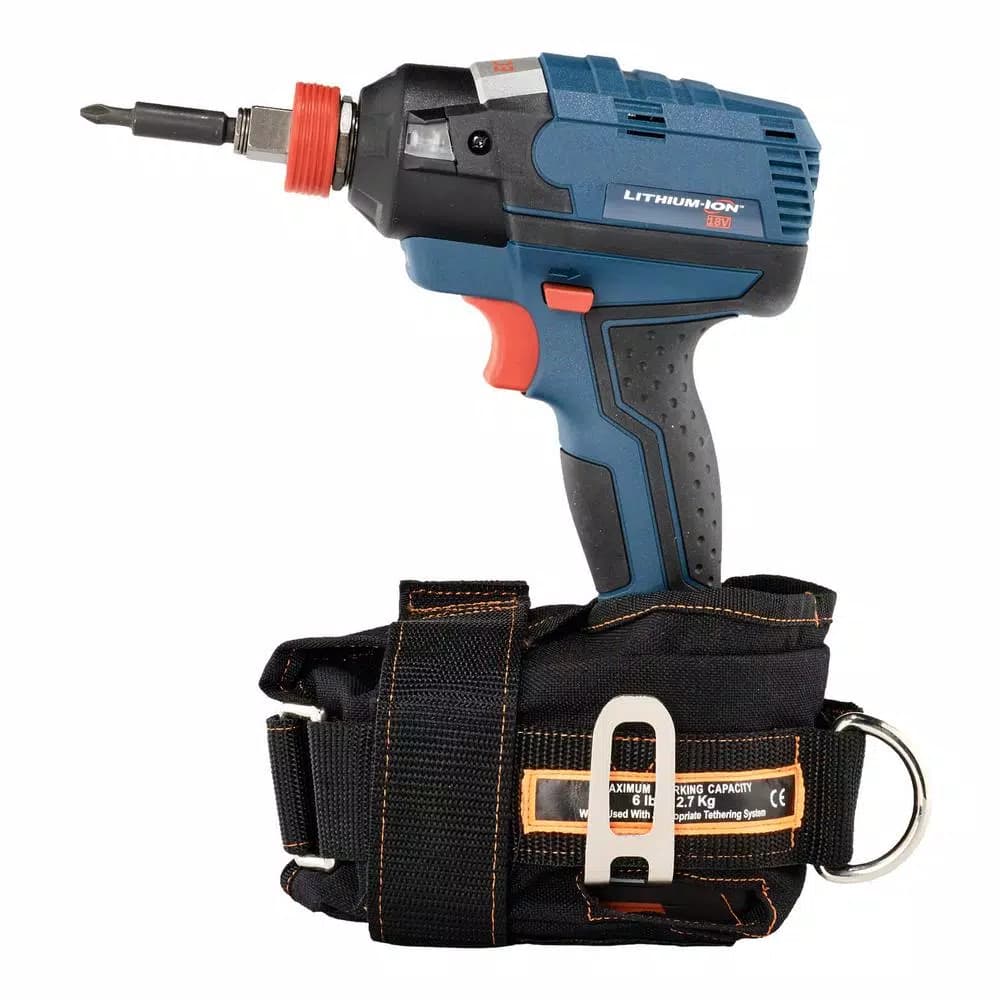 Ergodyne Squids 3191 Power Tool Tethering Kit with Single Carabiner Lanyard and Tool Trap