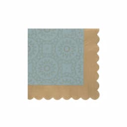 Sugar Plum Party SugarPlum Collection 32-Piece Blue and Gold Assorted Disposable Cocktail Paper Napkins thumbnail 1