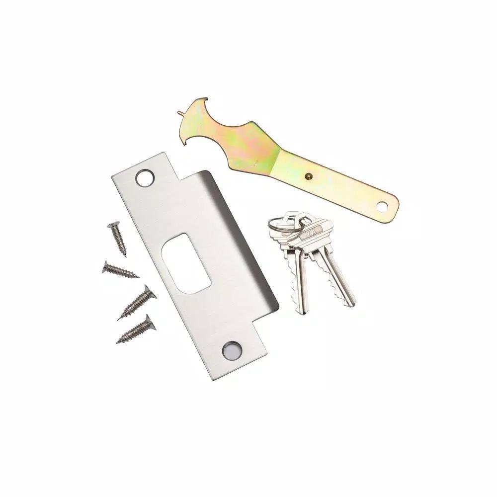 Taco Grade 1 Heavy Duty Cylindrical Keyed Entry Door Knob, Satin Stainless Steel