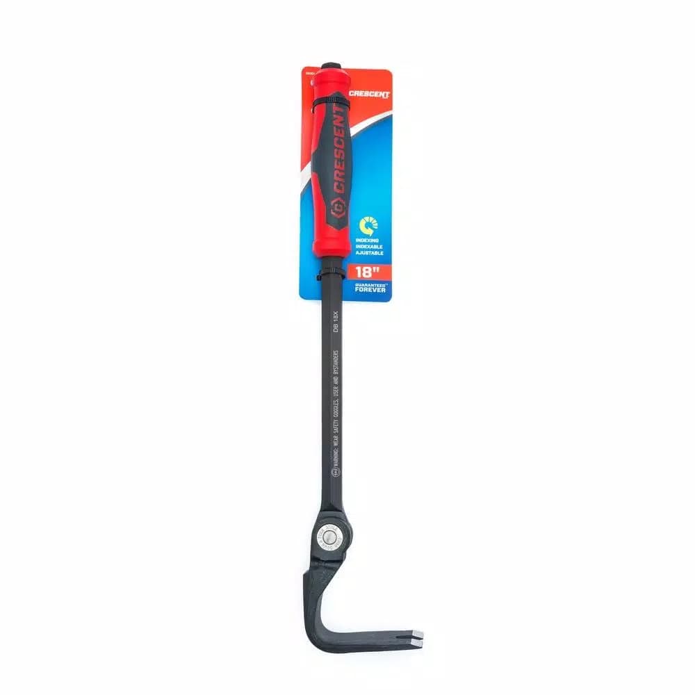 Crescent 18 in. Indexing Flat Pry Bar with 15-Position Locking Head