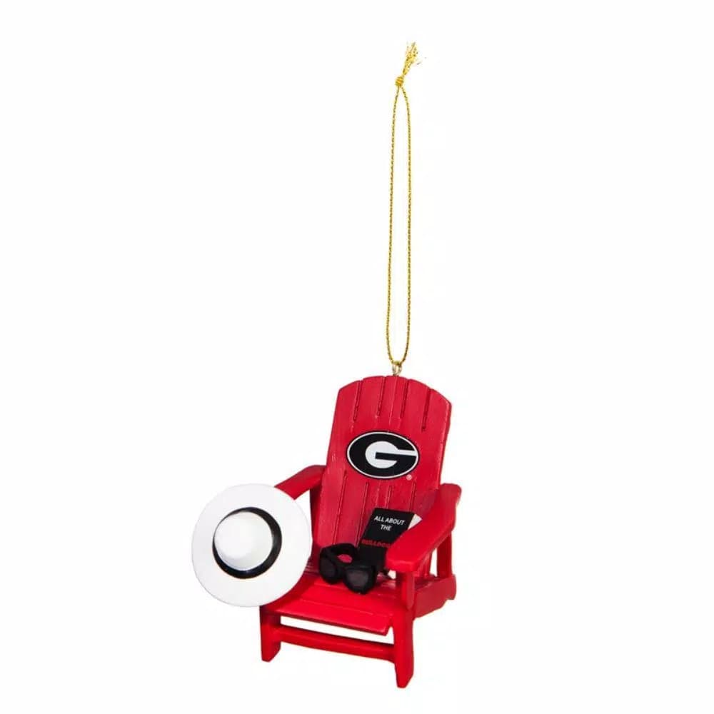 Team Sports America University of Georgia NCAA Adirondack Chair Christmas Ornament