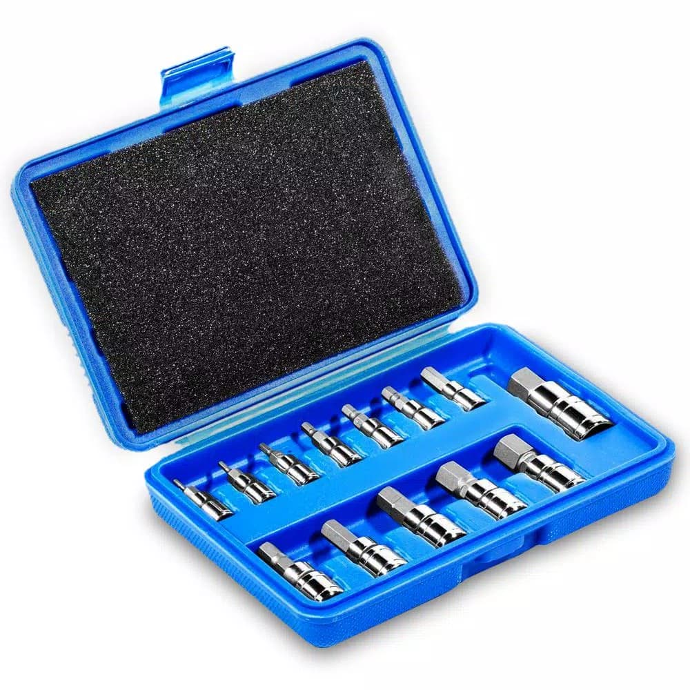 Stark SAE Pro-Grade Hex Allen Bit Socket Set, 13-Piece Chromium-Vanadium & S2 Steel