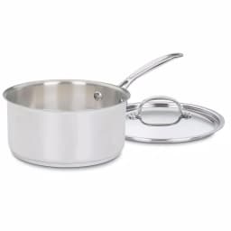 Cuisinart Chef's Classic 3 Qt. Stainless Steel Saucepan with Glass Lid thumbnail 1