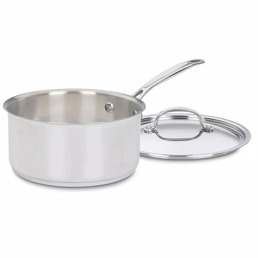 Cuisinart Chef's Classic 3 Qt. Stainless Steel Saucepan with Glass Lid