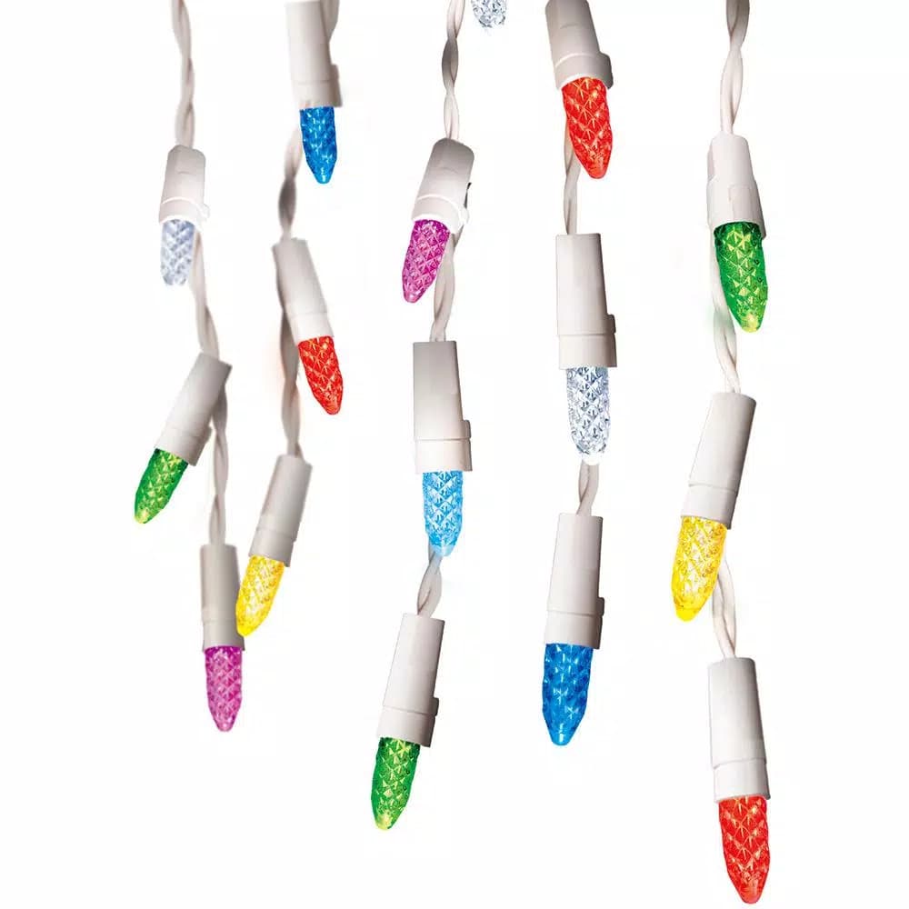 GE Color Effects 100-Light LED Icicle Light Set with Remote Control, 6.3 ft. Lighted Length