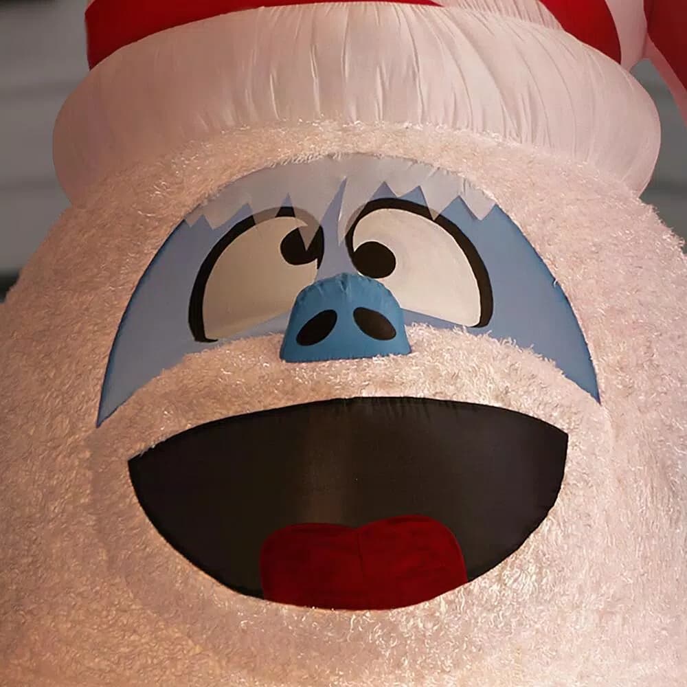 Rudolph Gemmy Airblown 10.5 ft. Inflatable Bumble with Suspenders and Santa Hat
