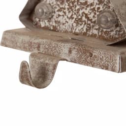 Glitzhome 7.5 in. Marquee LED Christmas Tree Stocking Holder - Wooden & Metal Holiday Decor thumbnail 4