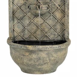 Sunnydaze Decor Messina French Limestone Electric Outdoor Wall Fountain thumbnail 3
