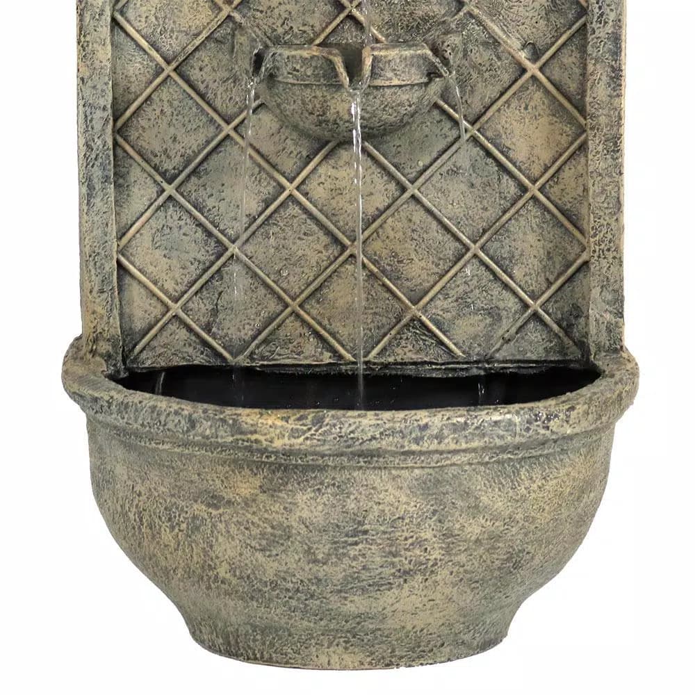 Sunnydaze Decor Messina French Limestone Electric Outdoor Wall Fountain