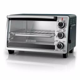BLACK+DECKER 6-Slice Convection Toaster Oven with Bake, Broil, Toast, and Keep Warm Functions - Black/Stainless Steel thumbnail 1