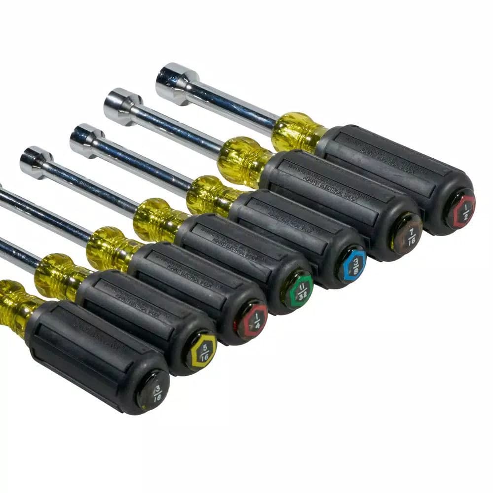 Klein Tools 7-Piece 3 in. Nut Driver Set with Cushion Grip Handles