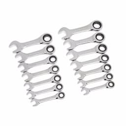 GEARWRENCH 14-Piece Stubby Combination Ratcheting Wrench Set, SAE & Metric thumbnail 1