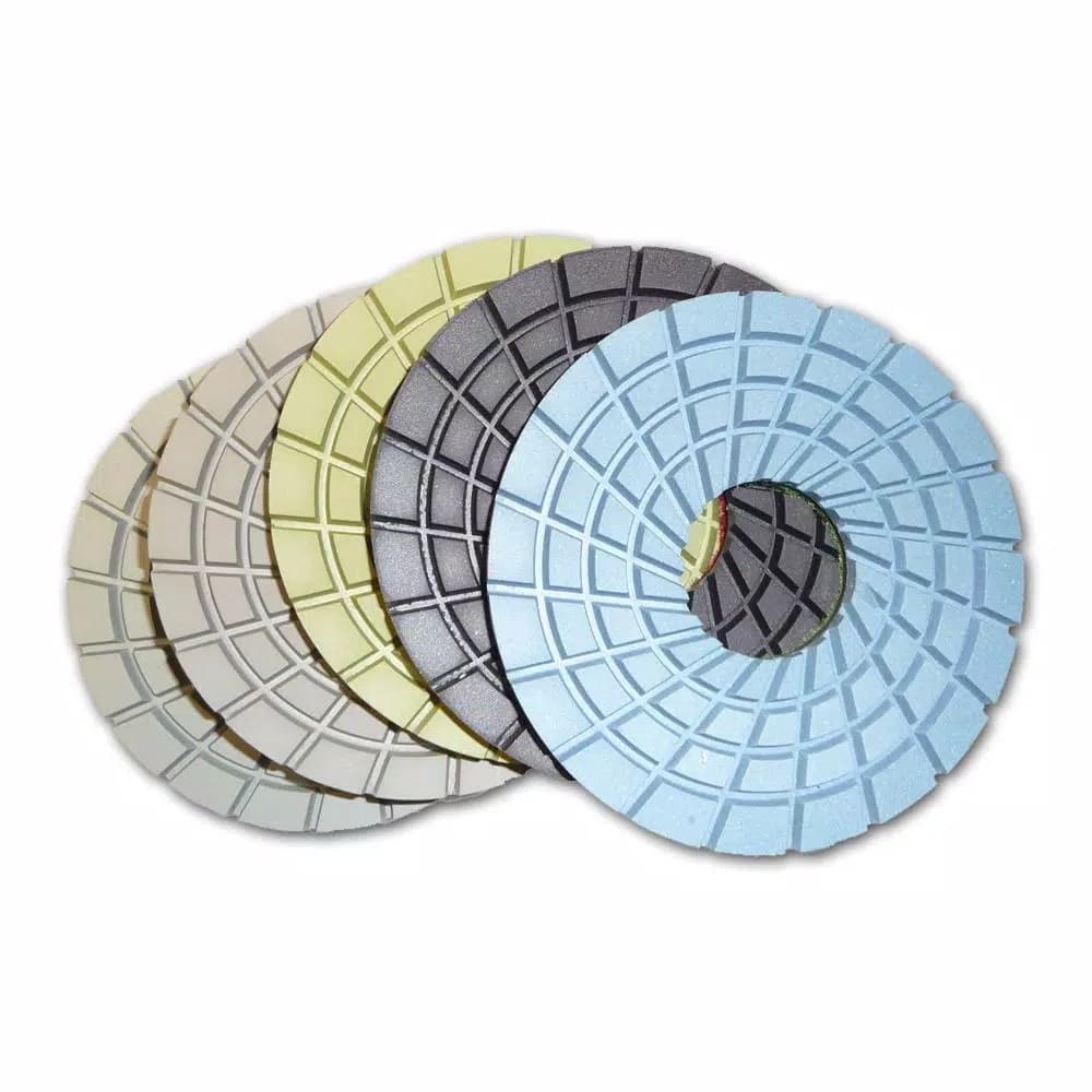 Unbranded Con-Shine 5 in. Dry/Wet Diamond Polishing Pads, 5-Step Set of 10