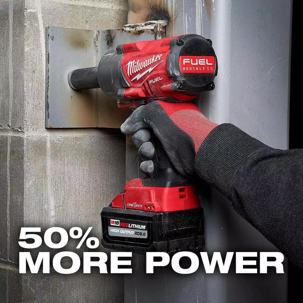 Milwaukee M18 FUEL 1/2 in. High Torque Impact Wrench Kit with Super Charger & 8.0 Ah Battery