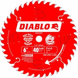 Diablo 6 in. x 40-Tooth Finish Saw Boss Circular Saw Blade, TiCo Carbide thumbnail 1