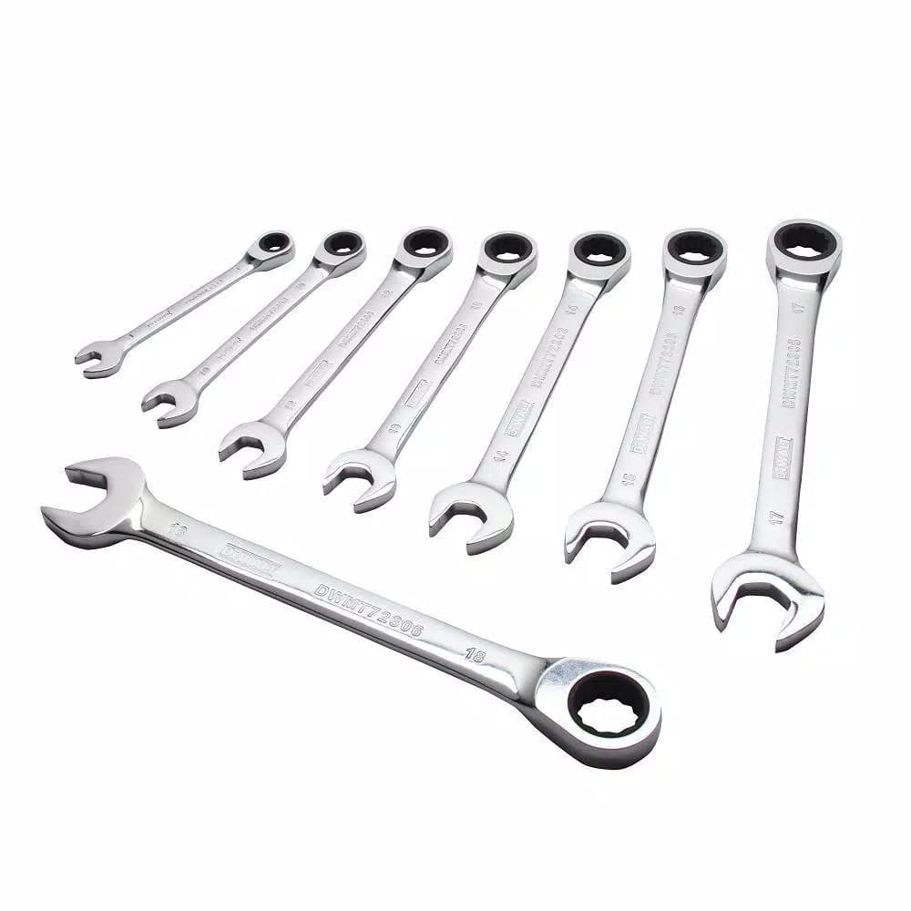 DEWALT 8-Piece Metric Ratcheting Combination Wrench Set