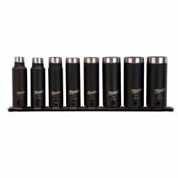 Milwaukee SHOCKWAVE 3/8 in. Drive SAE Deep Well Impact Socket Set, 8-Piece thumbnail 1