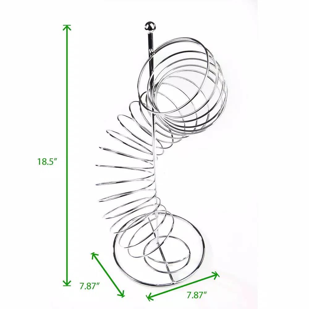 Mind Reader Stainless Steel Twisted Fruit Holder, Silver Metal Wire Fruit Basket