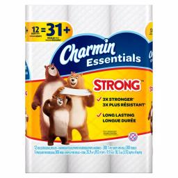 Charmin Essentials Strong 1-Ply Toilet Paper, 48 Giant Rolls thumbnail 3