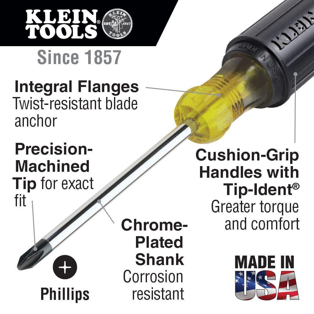 Klein Tools 8-Piece Assorted Screwdriver Set with Cushion Grip Handles