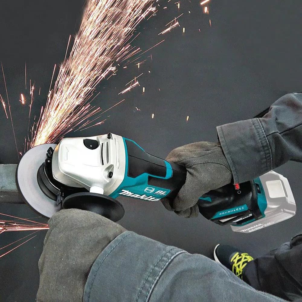 Makita 18V LXT Brushless 4-1/2"/5" Cordless Angle Grinder with Electric Brake & Variable Speed (Tool Only)