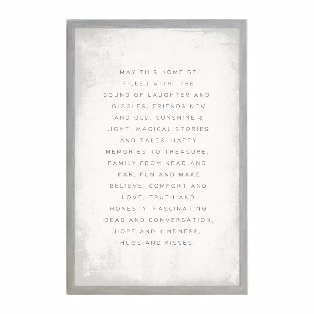 Petal Lane Home May This Home Be Filled Vintage Magnetic Memo Board with 2 in. Frame