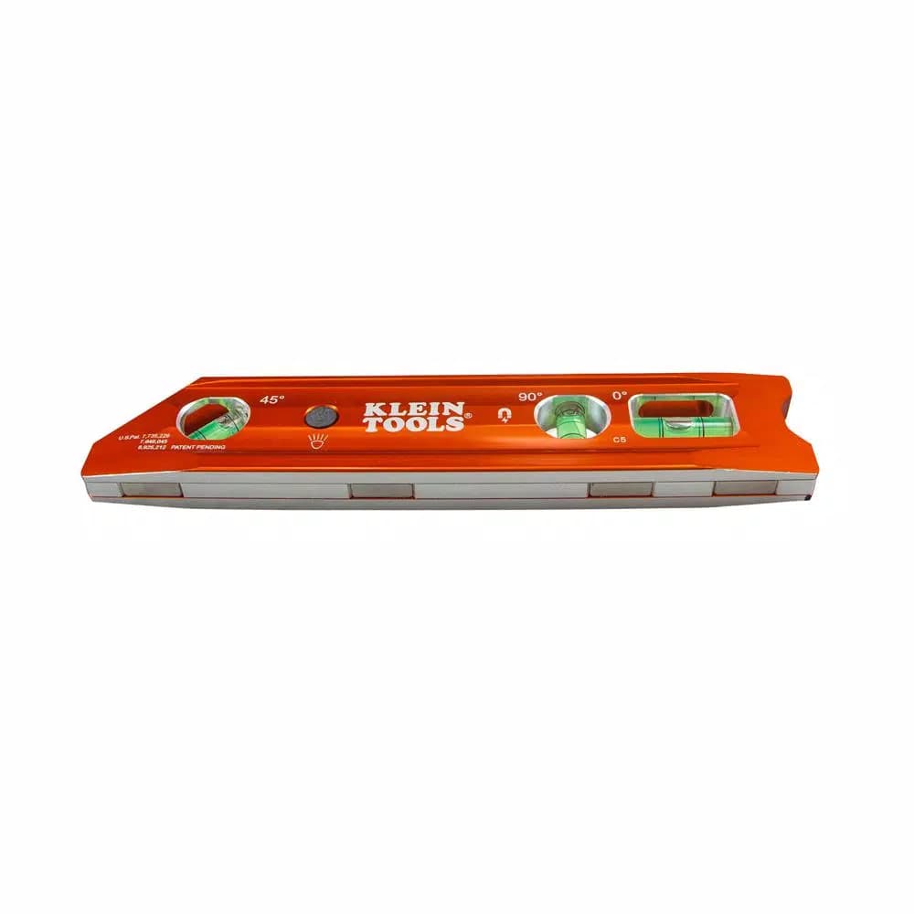Klein Tools 9 in. Lighted Rare Earth Magnet Torpedo Billet Aluminum Level