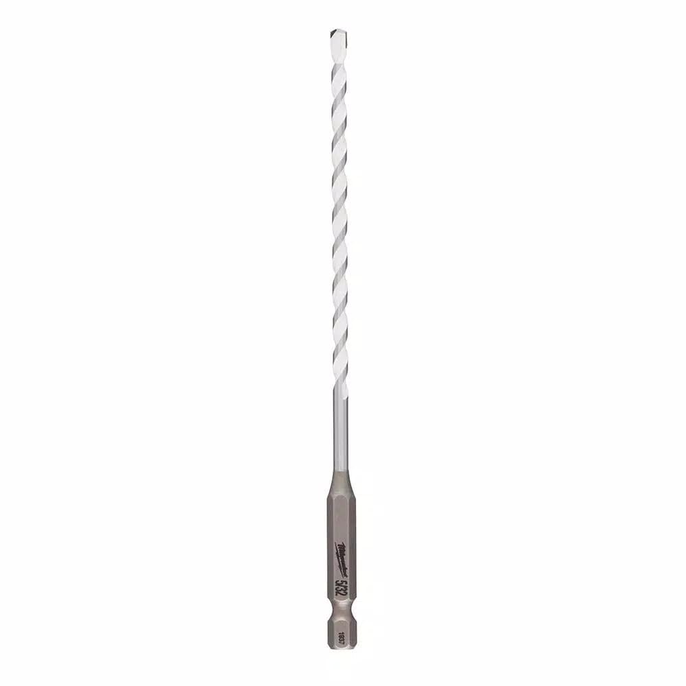 Milwaukee SHOCKWAVE 5/32 in. Carbide Multi-Material Drill Bit, 6 in. Length, 1/4 in. Hex Shank