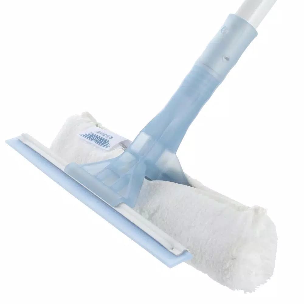 Ettore Squeegee and Scrubber Combo Window Wand with 5 ft. Extension Pole