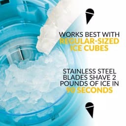 Nostalgia Vintage Collection Snow Cone Cart, 48 in. Tall Blue and White Ice Shaver thumbnail 3