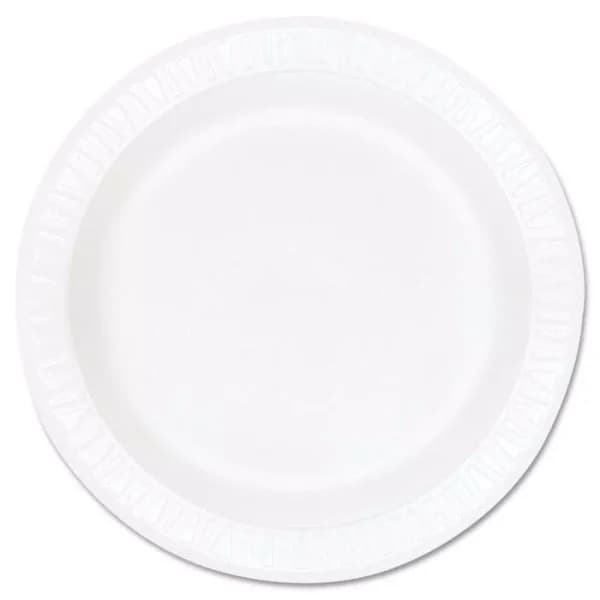 DART Concorde 10.25 in. White Foam Plates, Non-Laminated, 500 Count Case