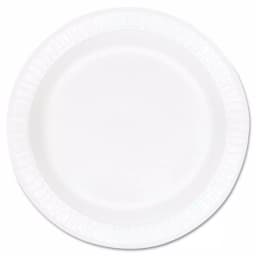 DART Concorde 10.25 in. White Foam Plates, Non-Laminated, 500 Count Case thumbnail 1