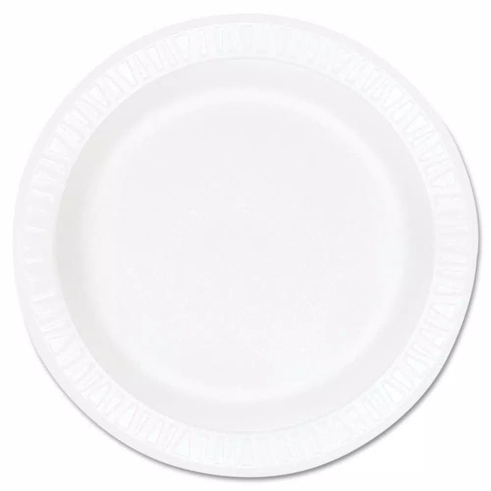 DART Concorde 10.25 in. White Foam Plates, Non-Laminated, 500 Count Case