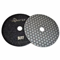 Monster 5 in. Honeycomb Dry Diamond Polishing Pad Set with Back Holder, 8-Piece Kit thumbnail 2