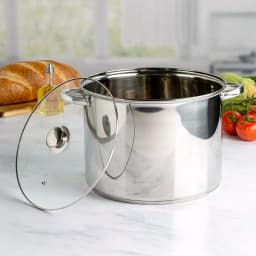 Ecolution Pure Intentions 16 Qt. Stainless Steel Stock Pot with Glass Lid thumbnail 7