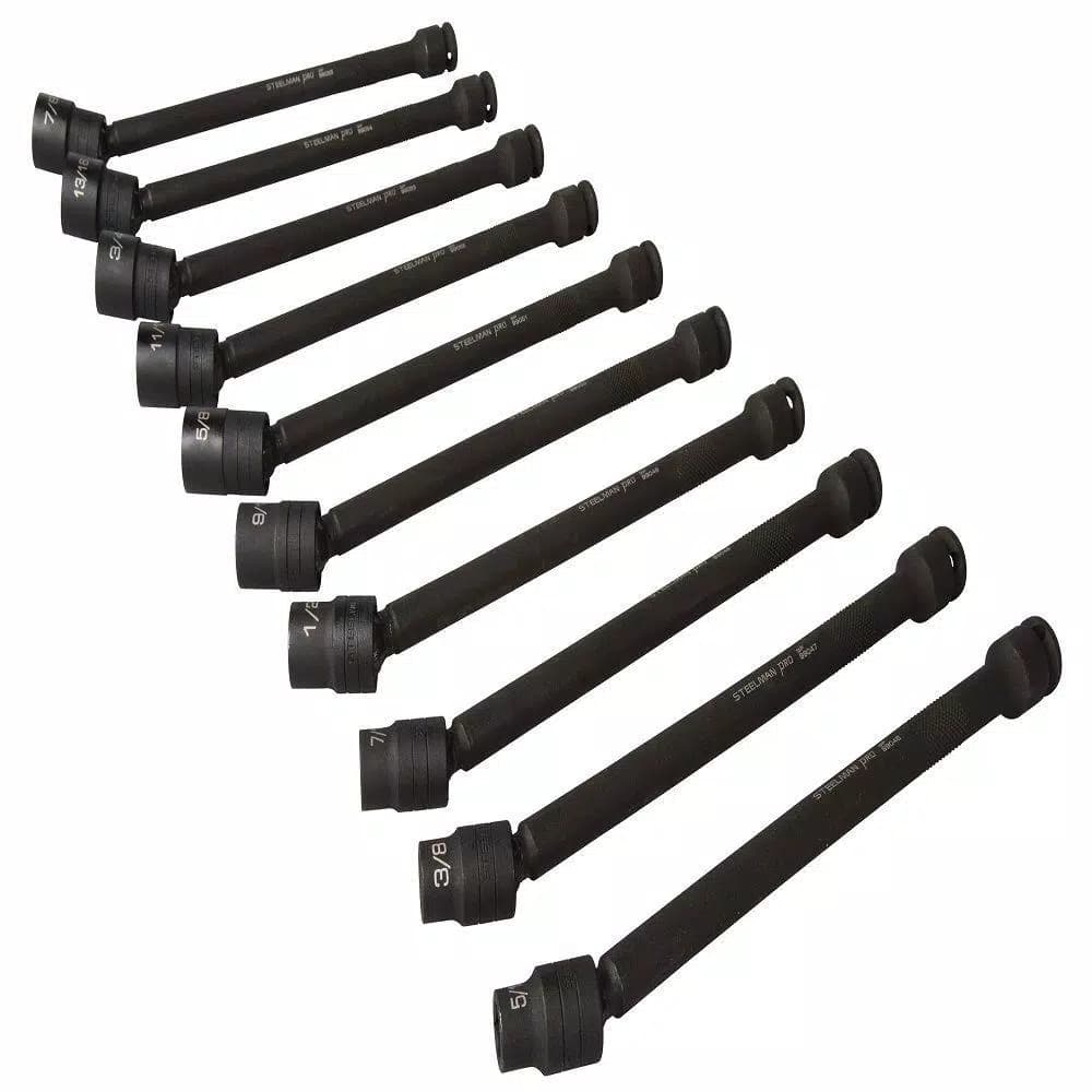 Steelman PRO 11-Piece Metric Swivel Head Impact Socket Extension Set