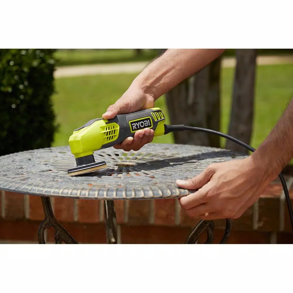 RYOBI 0.4 Amp Corded 2-7/8 in. Detail Sander, 13,000 OPM