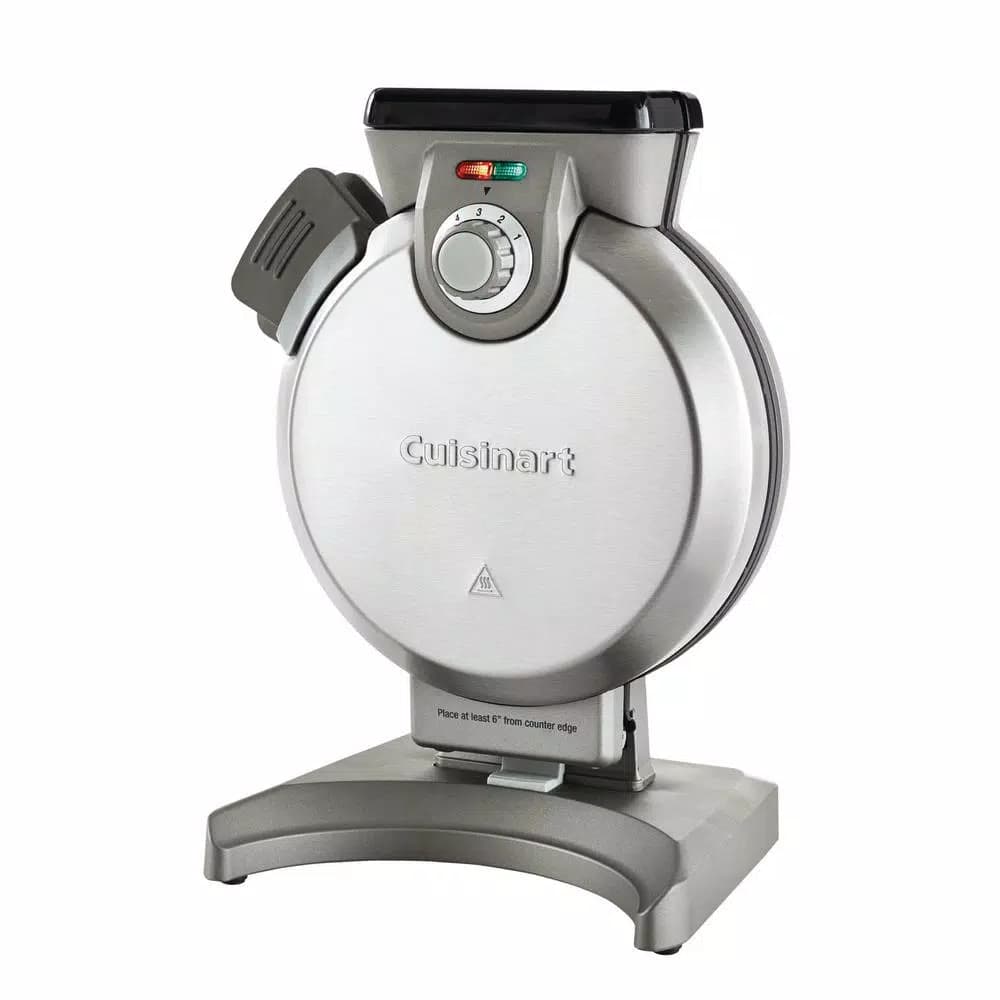 Cuisinart Vertical Belgian Waffle Maker with Stainless Steel Cover and 5 Browning Levels