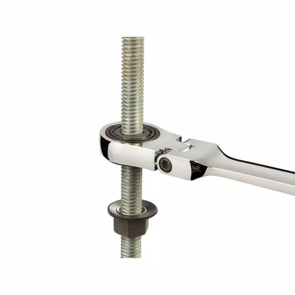 TEKTON 1/4 in. Flex-Head Ratcheting Combination Wrench, 72-Tooth, 6-Point