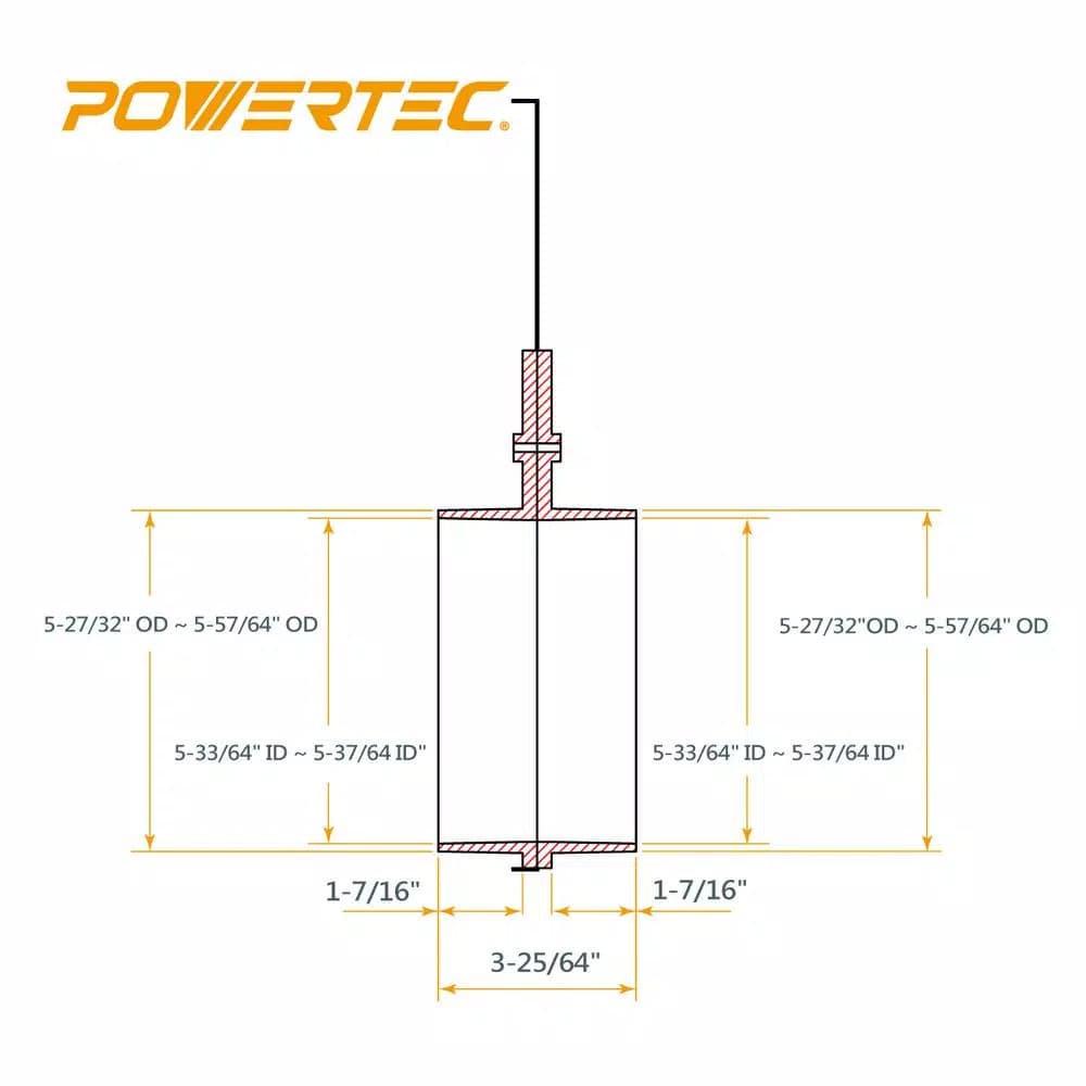 POWERTEC 6 in. Aluminum Blast Gate for Dust Collection Systems