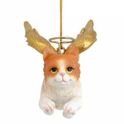 Design Toscano Orange Tabby Cat Angel Christmas Ornament thumbnail 2