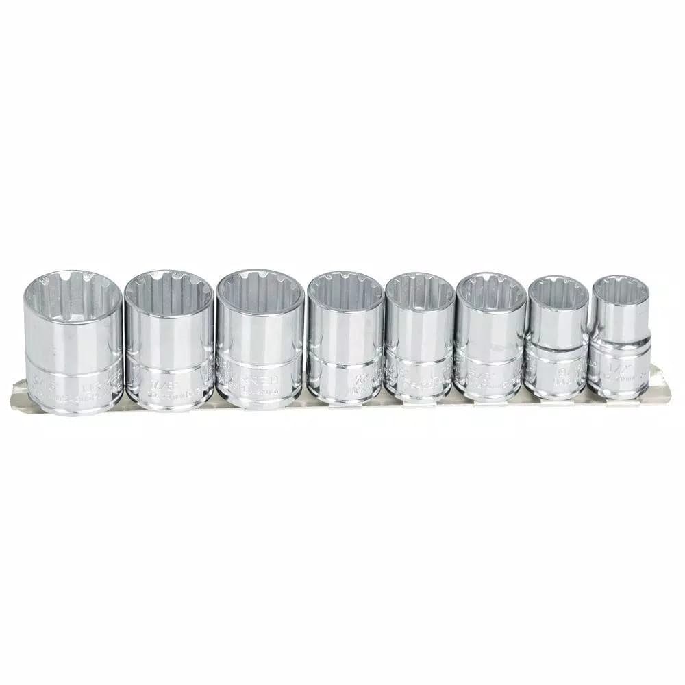 Urrea 1/2 in. Drive 12-Point Impact Socket Set, 8-Piece Metric