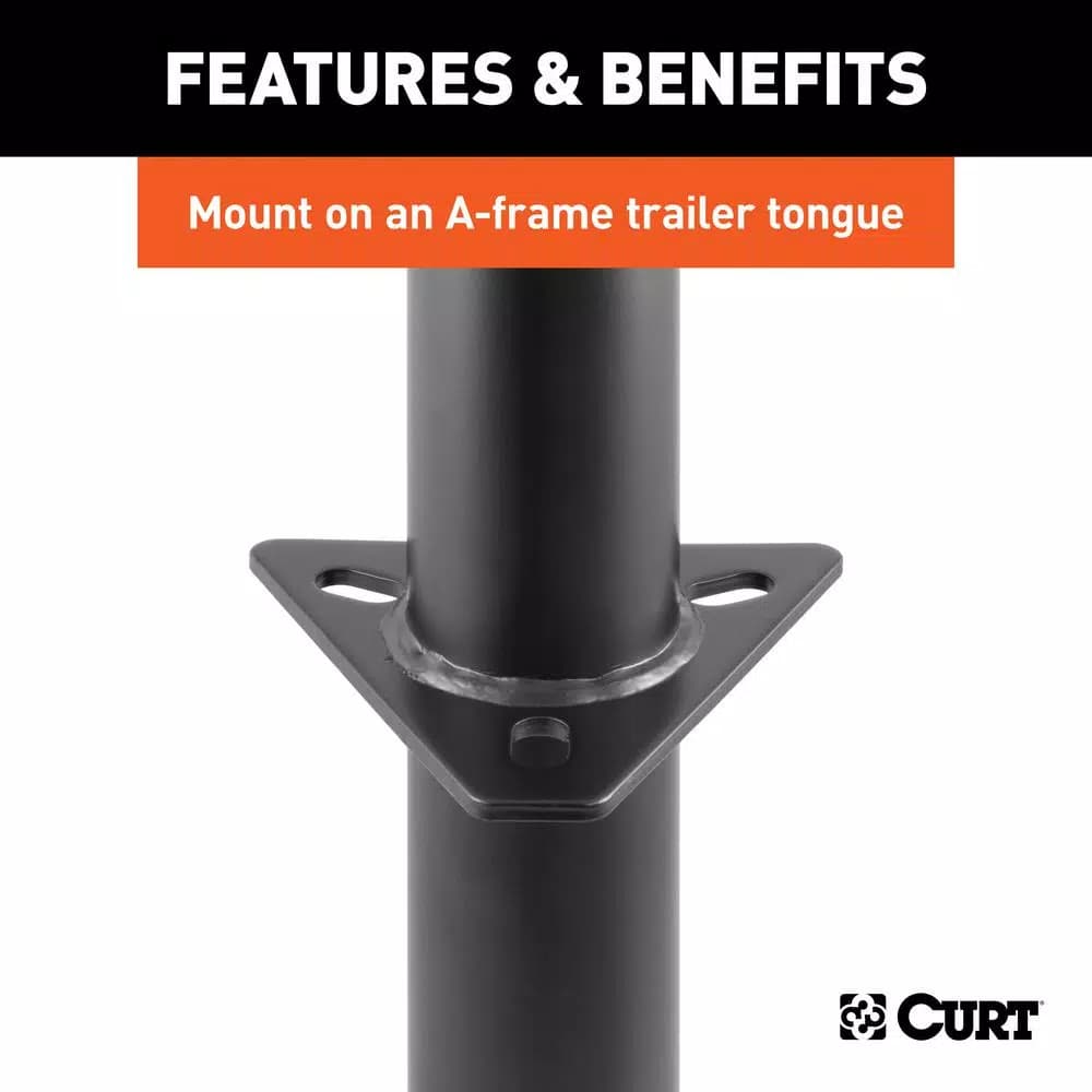 CURT A-Frame Trailer Jack with Top Handle, 5,000 lbs. Capacity, 14 in. Travel