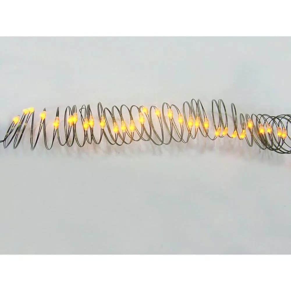 Starlite Creations 9 ft. 36-Light Battery Operated LED Ultra Slim Wire String Lights, Gold (Bundle of 2)