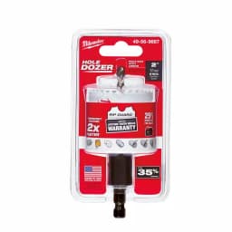 Milwaukee 2 in. Hole Dozer Bi-Metal Hole Saw with 3/8 in. Arbor & Pilot Bit thumbnail 3